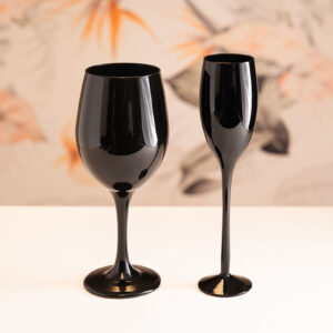 Eventus Orlando Rental Black Glassware