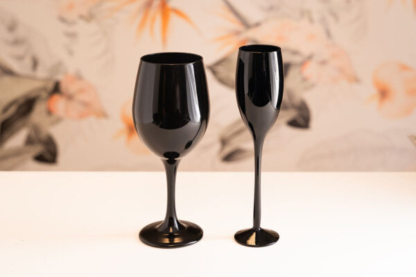 Eventus Orlando Rental Black Glassware