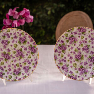 Eventus Orlando Rental Floral Dessert Plates