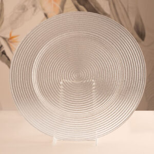 Eventus Orlando Rental Textured Glass Plate