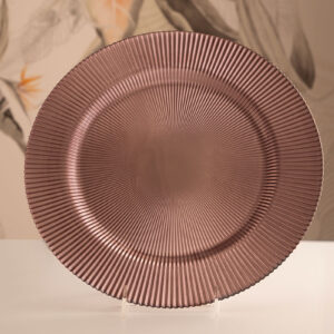 Mauve Fluted Charger Plate Rental
