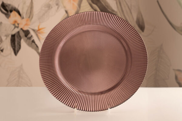 Mauve Fluted Charger Plate Rental