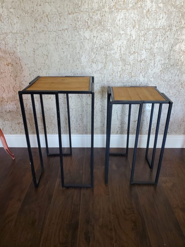 Eventus Party Rental In Orlando Black Wood Industrial Pedestal
